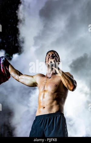 Milan, Italy, 6th September 2018: Imagine Dragons perform on stage at Milano Rocks in Italy, at Area Experience in Milan, for their Evolve World Tour 2018 - Valeria Portinari/Alamy Live News Stock Photo