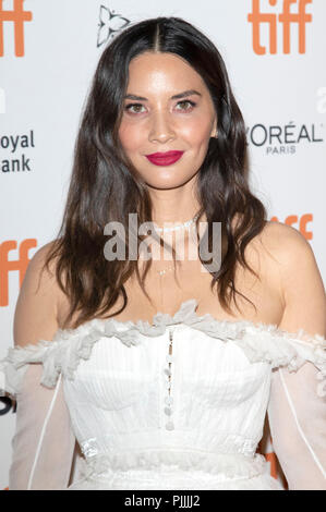 Olivia Munn attending the premiere of 'The Predator' during the 2018 Toronto International Film Festival on September 6, 2018 in Toronto, Canada. Stock Photo