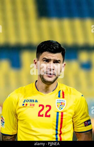 Ploiesti, Romania. 7th September 2018.  Cristian Sapunaru #22 (Romania)   during the Soccer, UEFA Nations League 2019, Final Tournament, game between the national teams of Romania (ROU) and Montenegro (MNE) at Ilie Oana Stadium, Ploiesti,  Romania ROU. Foto: Catalin Soare Credit: Cronos/Alamy Live News Stock Photo