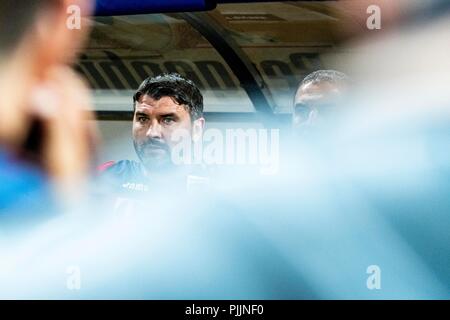 Ploiesti, Romania. 7th September 2018.  Adrian Mihalcea - assistant coach (Romania)   during the Soccer, UEFA Nations League 2019, Final Tournament, game between the national teams of Romania (ROU) and Montenegro (MNE) at Ilie Oana Stadium, Ploiesti,  Romania ROU. Foto: Catalin Soare Credit: Cronos/Alamy Live News Stock Photo