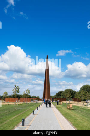 The Spire Memorial at the International Bomber Command Centre, Canwick Hill, Lincoln, England, UK Stock Photo