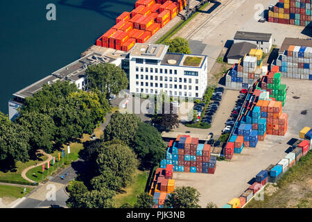 Port Authority Duisport, Duisport, largest inland port in Europe, Duisburg Port Company, Rhine, Duisburg, Ruhr Area, North Rhine-Westphalia, Germany Stock Photo