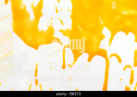Apricot jam spots isolated on white background. Stock Photo