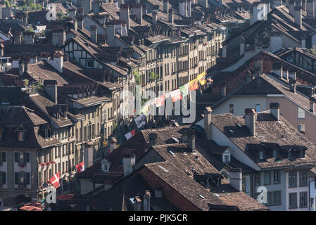 View on Bern old town from the rose garden on the old town, Bern, canton Bern, Switzerland Stock Photo