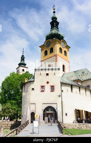 Banska Bystrica (Neusohl), City Castle, church of the Assumption of the Virgin Mary in Slovakia, Stock Photo