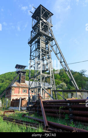 Hodrusa-Hamre, former mining conveyor tower in Slovakia, Stock Photo