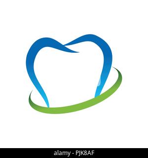 Dental Consulting Abstract Teeth Swoosh Vector Symbol Graphic Logo Design Template Stock Vector