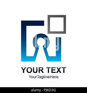 square key hole logo template. Square design element. Stock Vector