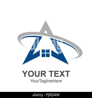 Triangle swoosh of house roof and home logo vector element. Company logo design. Stock Vector
