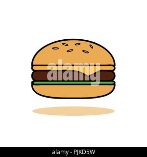 hamburger fast food icon symbol vector illustration Stock Vector