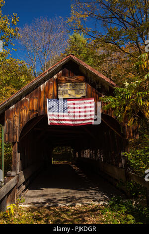 Covered Bridge in New hampshire Stock Photo