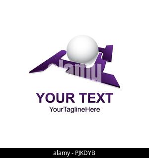 3D style abstract logo resembling letters T alphabet initial logo template Stock Vector