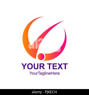 Creative abstract circle swoosh vector logo design template element. Colorful concept icon Stock Vector