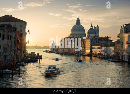 Beautiful calm sunset over Canal Grande in Venice, Italy Stock Photo