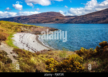 A little beach near the village Rhue Stock Photo