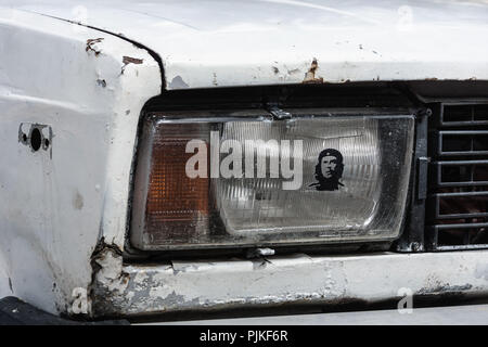 Cuba, Lada, light, personality cult, Che Guevara Stock Photo