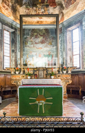 Interior of the SS. Pietro e Paolo church in Ascona, Lake Maggiore, Ticino, Switzerland Stock Photo