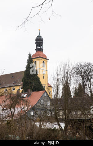 Germany, Saxony, Upper Lusatia, Großschönau, church Stock Photo