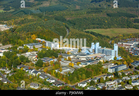 Aerial view, University of Siegen, Campus, Haardter Berg, Siegen, Siegerland, North Rhine-Westphalia, Germany Stock Photo