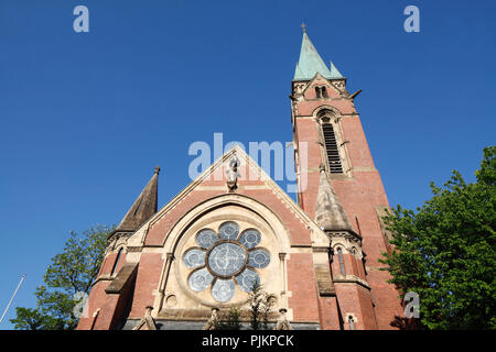 Protestant Paulus church in Dortmund Nordstadt, Dortmund, Ruhr area, North Rhine-Westphalia, Germany, Europe Stock Photo