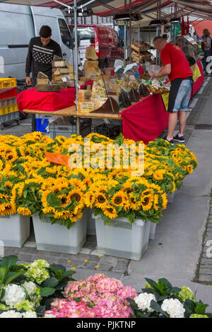 Market in the old town, Lucerne, Lake Lucerne, Canton Lucerne, Switzerland Stock Photo
