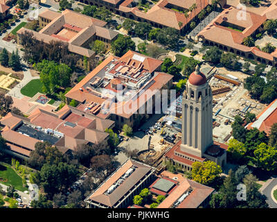 Stanford University campus Palo Alto California, Hoover Tower, University Campus, Silicon Valley, California, United States of America, Santa Clara, California, USA Stock Photo