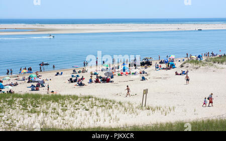 Lighthouse Beach, Chatham, Massaachusetts, USA on a busy summer day Stock Photo