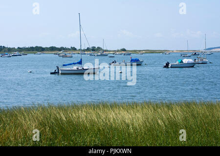 Wellfleet Harbor, Wellfleet, Massachusetts on Cape Cod, USA Stock Photo