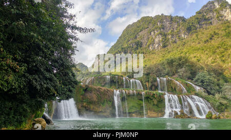 Thac Ban Gioc waterfall in Vietnam Stock Photo