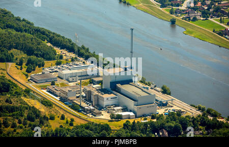 Geesthacht Energypark, nuclear power plant Krümmel GmbH, nuclear power plant on the Elbe, Geesthacht, Northern Germany, Schleswig-Holstein, Germany Stock Photo