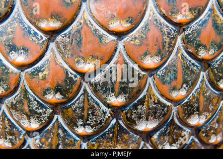 Bhaktapur, Nepal - July 16, 2018 : Close-up on traditional metal details in Bhatktapur, famous for the best-preserved palace courtyards and old city Stock Photo