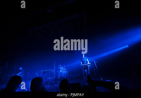 Concert of the Belgian electro band Goose in the Ancienne Belgique (Brussels, 22/04/2016) Stock Photo