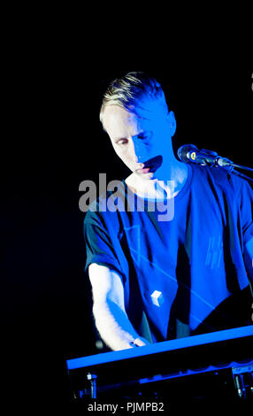 Concert of the Belgian electro band Goose in the Ancienne Belgique (Brussels, 22/04/2016) Stock Photo