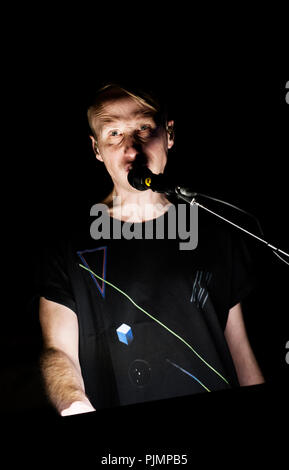 Concert of the Belgian electro band Goose in the Ancienne Belgique (Brussels, 22/04/2016) Stock Photo