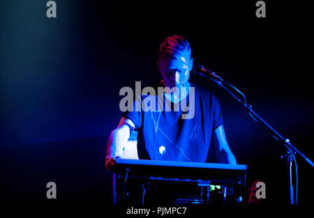 Concert of the Belgian electro band Goose in the Ancienne Belgique (Brussels, 22/04/2016) Stock Photo