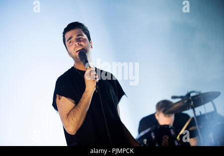 Concert of the Belgian electro band Goose in the Ancienne Belgique (Brussels, 22/04/2016) Stock Photo