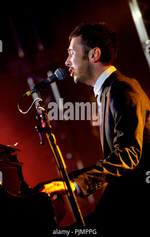 Flemish singer/composer Gustaph at the Radio 1 Sessies (Belgium, 13/10/2010) Stock Photo