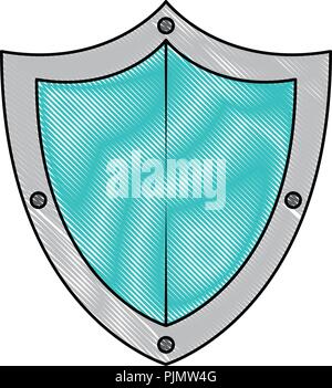 shield guard security icon Stock Vector