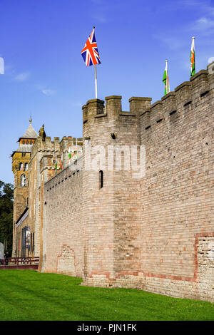 Views of Cardiff Castle in South Wales. Photo date: Friday, September 7, 2018. Photo: Roger Garfield/Alamy Stock Photo