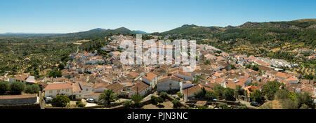 View of the hilltop village of Castelo de Vide in Alentejo, Portugal, from the castle Stock Photo