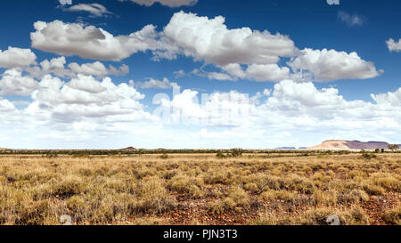 A look in the width of the Australian desert, Ein Blick in die Weiten der Australischen Wueste Stock Photo