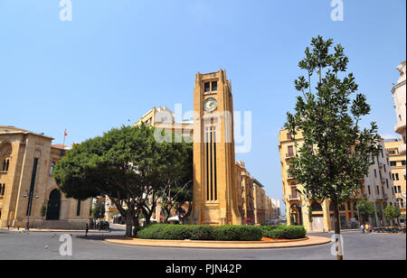 Downtown Beirut: Nejmeh Square Stock Photo