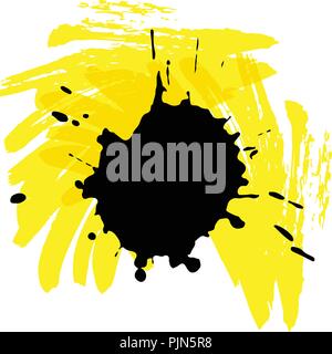 Vector illustration. Background of multi-colored blots of ink Stock Vector