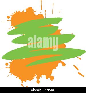 Vector illustration. Background of multi-colored blots of ink Stock Vector