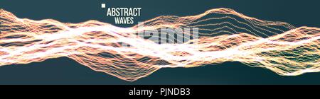 Music Waves Abstract Sound Background Vector. Pont Dance Waveform. Cyber Security. Illustration Stock Vector