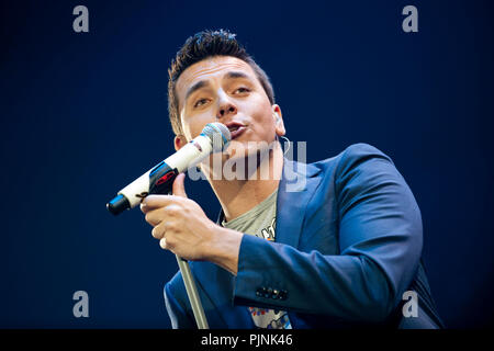 Dutch singer Jan Smit at the Schlagerfestival in Hasselt (Belgium, 02/04/2011) Stock Photo