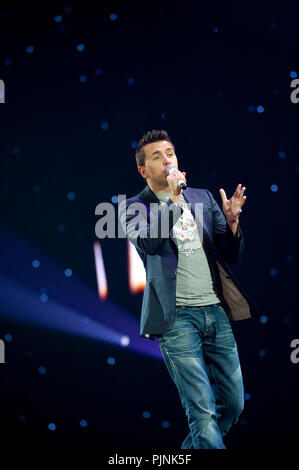 Dutch singer Jan Smit at the Schlagerfestival in Hasselt (Belgium, 02/04/2011) Stock Photo