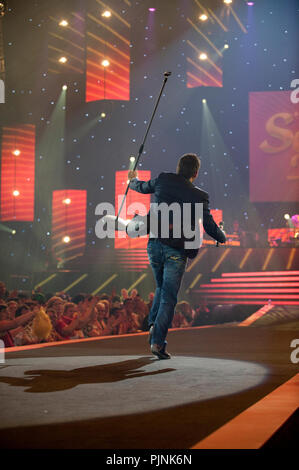 Dutch singer Jan Smit at the Schlagerfestival in Hasselt (Belgium, 02/04/2011) Stock Photo