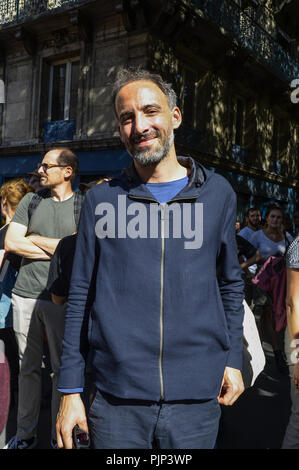 Paris, Ile de France, France. 8th Sep, 2018. Raphael Glucksmann seen during the protest.Thousands of people took part in a walk protesting demanding leaders to take action about the climate change in Paris, France. Credit: Charles Salle/SOPA Images/ZUMA Wire/Alamy Live News Stock Photo