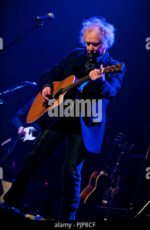 Flemish singer Kris De Bruyne at the Te Gek !? concert in Strombeek ...